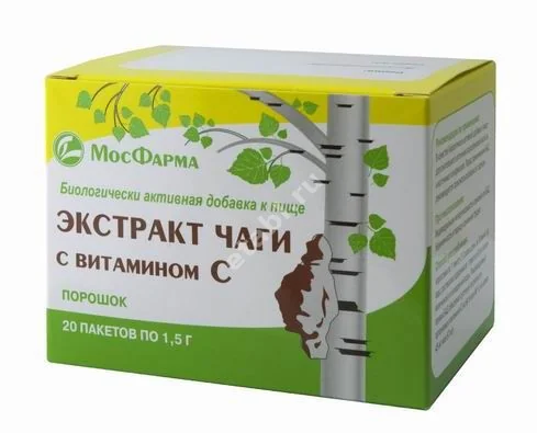 ЧАГИ ЭКСТРАКТ с витамином С пор. 1.5г N20 (Московская Ф.Ф., РФ)