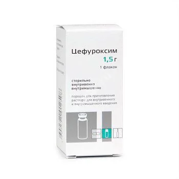 ЦЕФУРОКСИМ пор. д/р-ра для в/в и в/м введ. (фл.) 1.5г N1 (Красфарма, РФ)