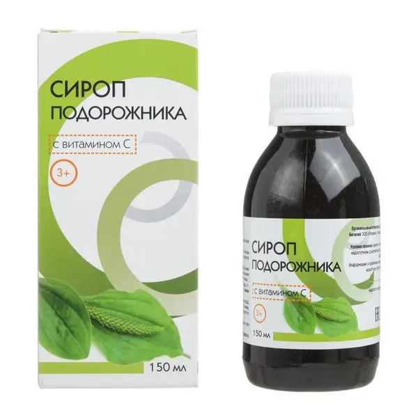 ПОДОРОЖНИКА СИРОП вит С 150мл (МИРРОЛЛА, РФ)