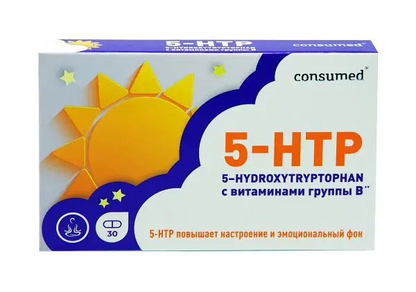 5-ГИДРОКСИТРИПТОФАН (5-HTP)  с вит. группы В капс. 0.5г N30 (ВнешторгФарма, РФ)