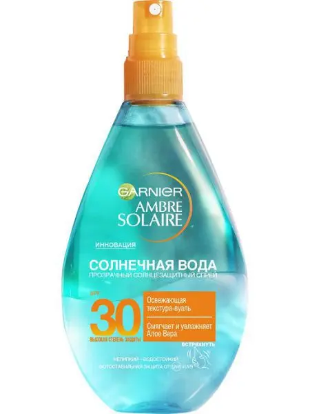 ГАРНЬЕ (GARNIER) Амбр Солер спрей солнцезащит SPF30 Солнечная вода 150мл (Сопрокос, ФРАНЦИЯ)
