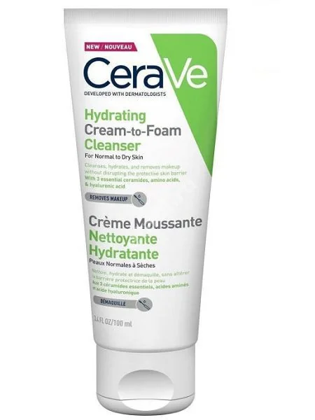 ЦЕРАВЕ (CERAVE) крем-пена для лица увлаж д/норм/сухой кожи 100мл (Лореаль Франс, ФРАНЦИЯ)
