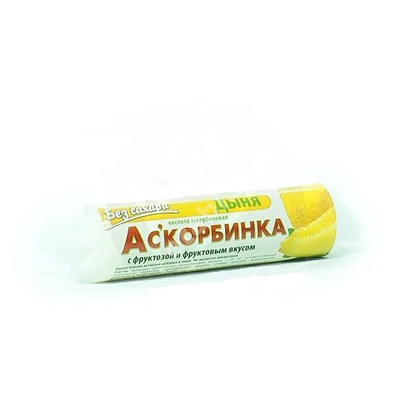 АСКОРБИНОВАЯ КИСЛОТА С ФРУКТОЗОЙ табл. 25мг - 2.9г N10 Дыня (ЭкоФарм НПЦ, РФ)