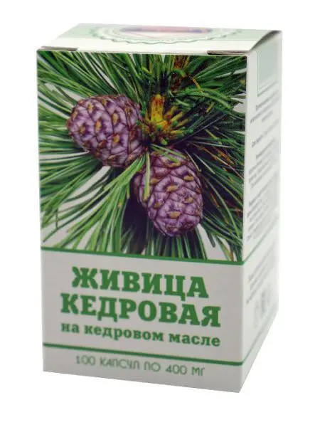 ЖИВИЦА КЕДРОВАЯ на кедровом масле капс. 0.4г N100 (ИП Сыстеров Н.М., РФ)