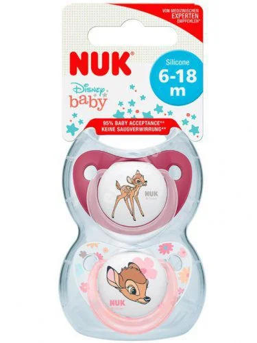 НУК (NUK) пустышка силик. с контейнером скошен Дисней 6-18м N2 (Мапа, ГЕРМАНИЯ)