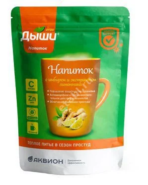 ДЫШИ напиток (пак.) 85г N1 Имбирь/Лимонника экстр (ВнешторгФарма, РФ)