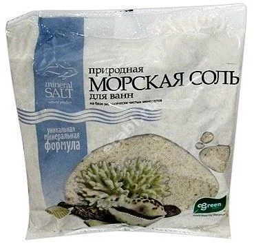 МОРСКАЯ соль для ванн натуральная 1кг (Грин Пром, БЕЛАРУСЬ)
