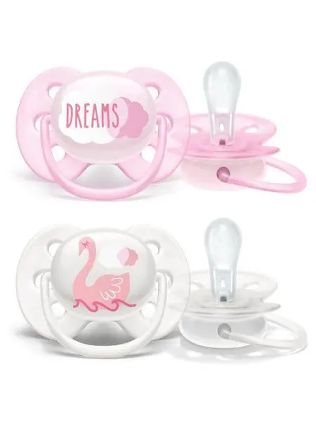 АВЕНТ (Avent) пустышка силик. Ultrasoft 0-6м SCF222/02 Girl N2 (ФИЛИПС  ЭЛЕКТРОНИКС, НИДЕРЛАНДЫ)