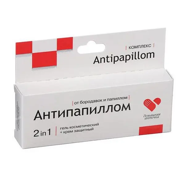 АНТИПАПИЛЛОМ набор (гель 5 мл + крем защитный д/тела 5 мл) (Две линии, РФ)