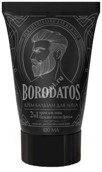 БОРОДАТОС (BORODATOS) крем-бальзам для лица после бритья 2в 1 100мл (ЭЛЬД, РФ)