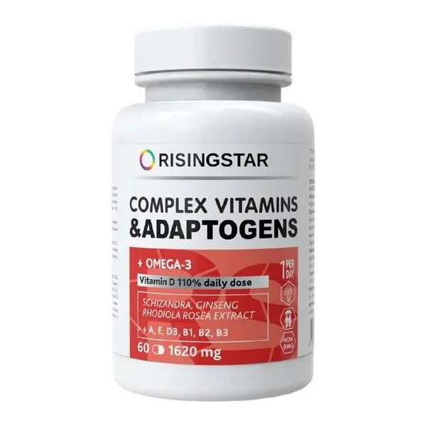 РИЗИНГСТАР (RISINGSTAR) Комплекс витаминов и адаптогенов с Омега-3 капс. 1.62г N60 (Сибфармконтракт, РФ)