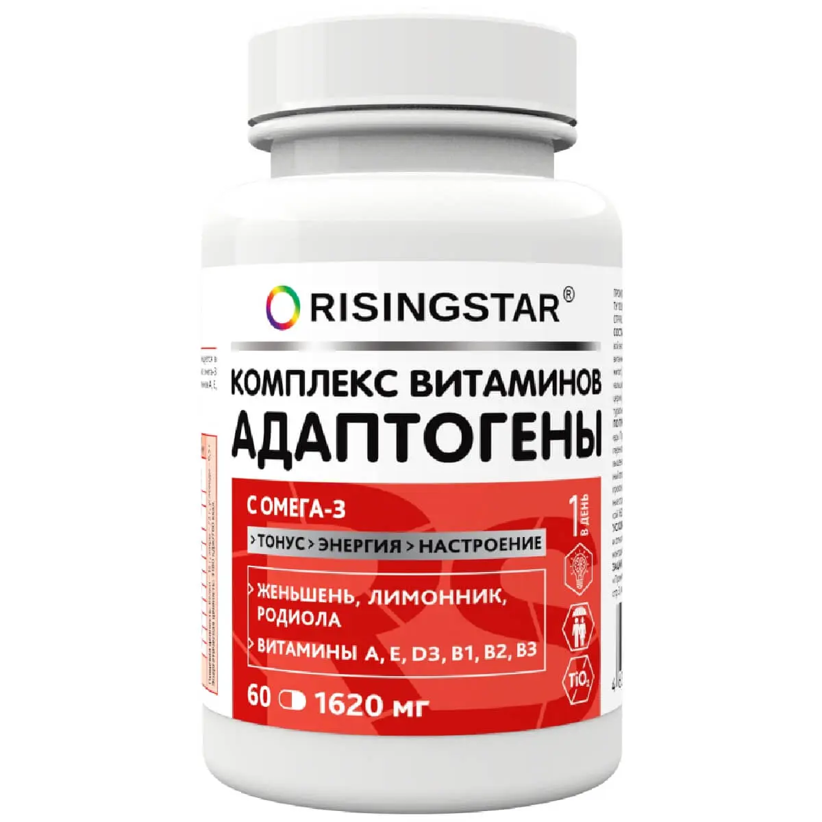 КОМПЛЕКС ВИТАМИНОВ И АДАПТОГЕНОВ Ризингстар (Risingstar) Омега-3 капс. 1.62г N60 (Сибфармконтракт, РФ)