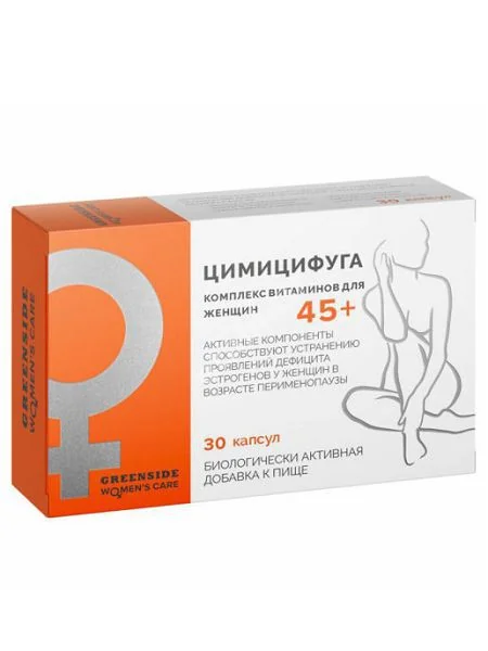 ЦИМИЦИФУГА с комплексом витаминов для женщин 45+ капс. 0.45г N30 (Грин Сайд, РФ)