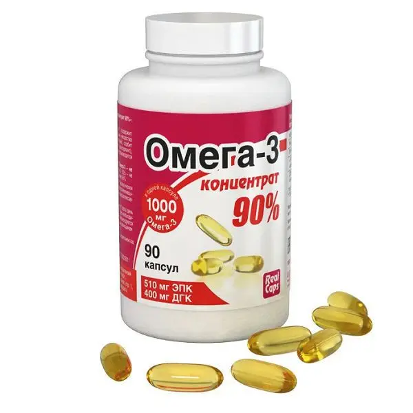 ОМЕГА-3 Концентрат 90% капс. (банк.) 1.5г N90 (РеалКапс, РФ)