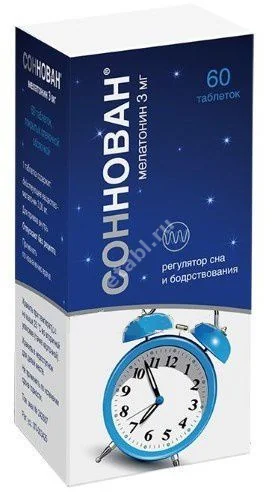 СОННОВАН табл. п.п.о. 3мг N60 (КАНОНФАРМА, РФ)