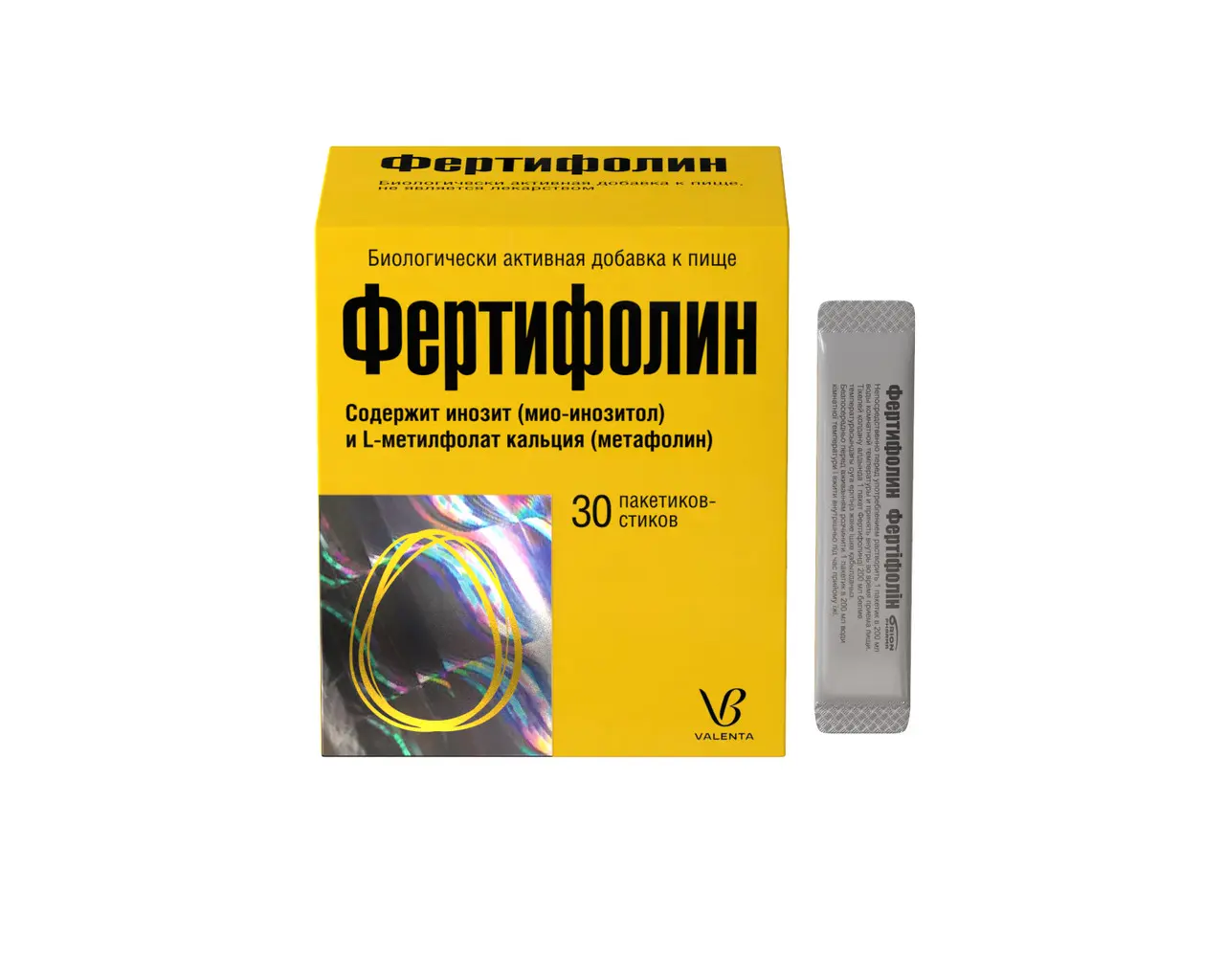 ФЕРТИФОЛИН пор. д/внутр. прим. (пак.) 1.08г N30 (ВАЛЕНТА, ИТАЛИЯ)