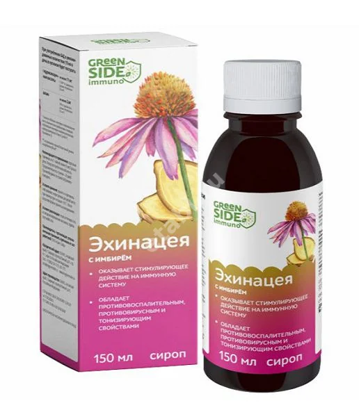 ЭХИНАЦЕИ СИРОП с Имбирем (фл.) 150мл N1 (Грин Сайд, РФ)