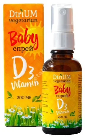 ВИТАМИН Д3 Baby спрей (фл. с дозат.) 200МЕ/доза - 30мл N1 (Таурус, РФ)