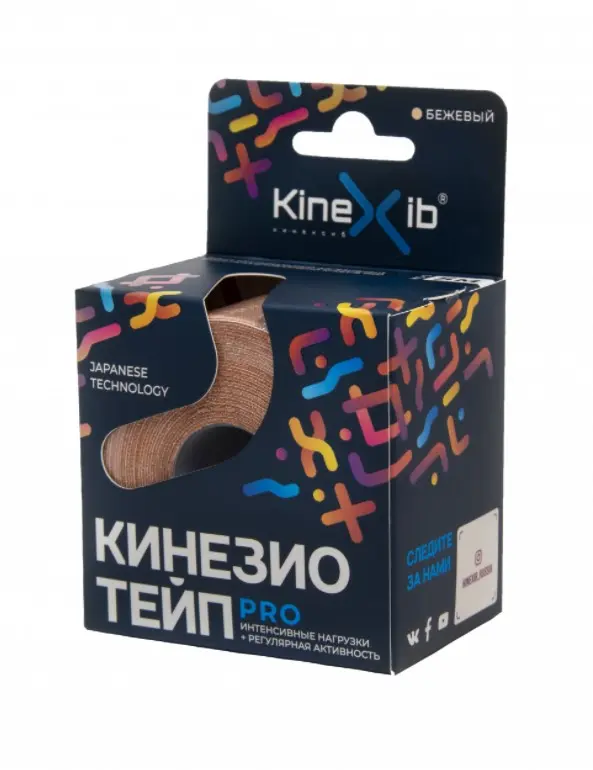 ТЕЙП-Кинезио бинт фиксирующий 5х500см беж (Сучжоу Сунмэд, КИТАЙ)