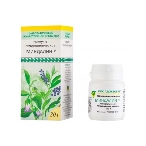 МИНДАЛИН гран. гомеопат. 20г N1 (Доктор Н, РФ)
