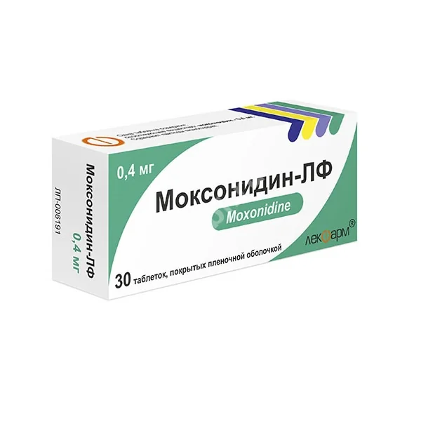 МОКСОНИДИН табл. п.п.о. 0.4мг N30 (Лекфарм, БЕЛАРУСЬ)