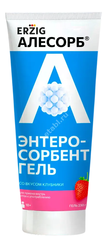 АЛЕСОРБ гель д/внутр. прим. (туба) 180г N1 Клубника (ФАРМАФАБРИКА, РФ)