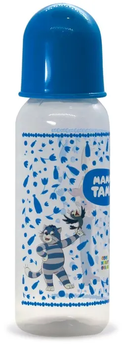 МАМА ТАМА бутылочка пласт. 250мл с силик соской средн поток 3м+ (ОЛТРИ, РФ)