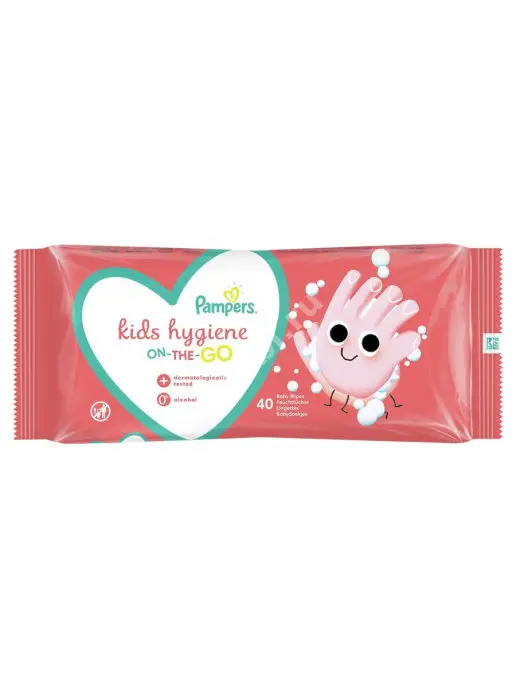 САЛФЕТКИ ВЛАЖНЫЕ ДЕТСКИЕ Памперс Kids Hygiene 0м+ N40 (ПРОКТЕР & ГЕМБЛ , ИСПАНИЯ)