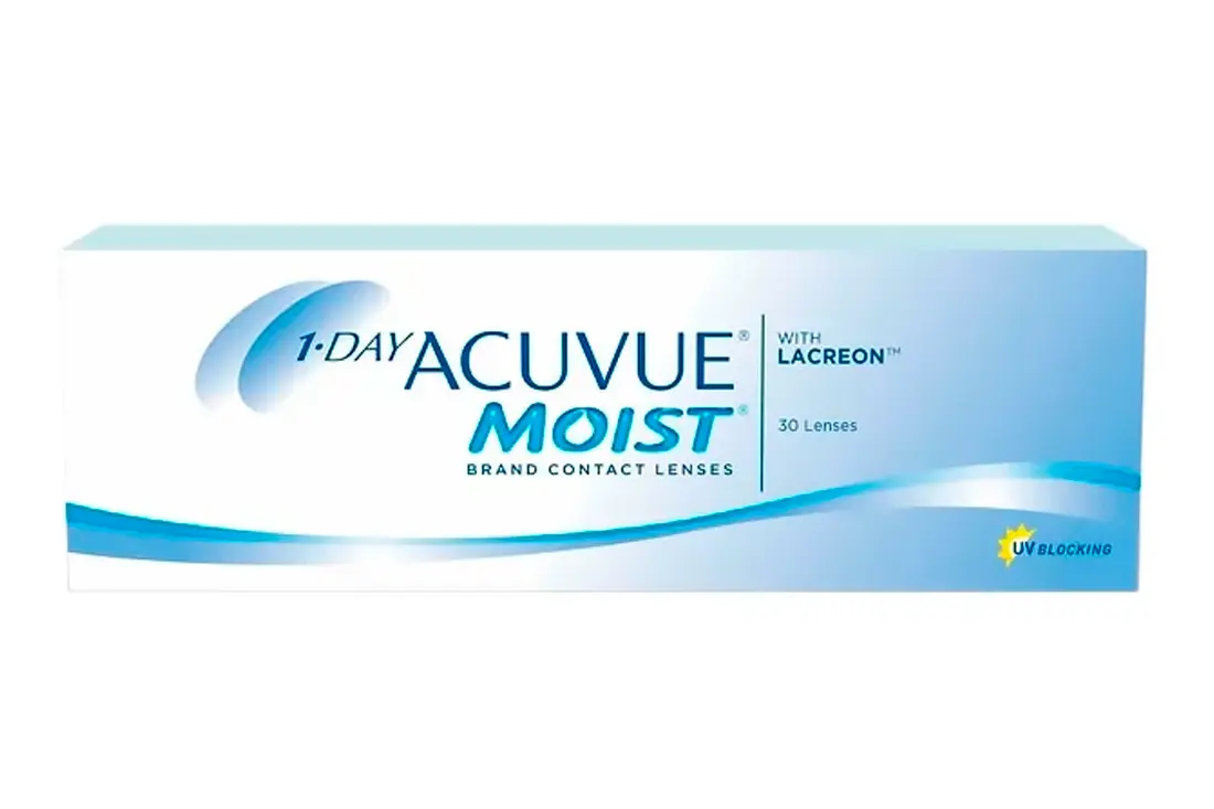 ЛИНЗЫ КОНТАКТНЫЕ 1-DAY Acuvue Moist 30шт традиц 1день дневн б/цв -7.00 8.5 (Джонсон и Джонсон Вижн Кэер, ИРЛАНДИЯ)