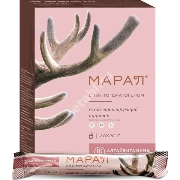 МАРАЛ сухой напиток тонизир пор. д/р-ра внутр. 20г N1 (Алтайвитамины, РФ)