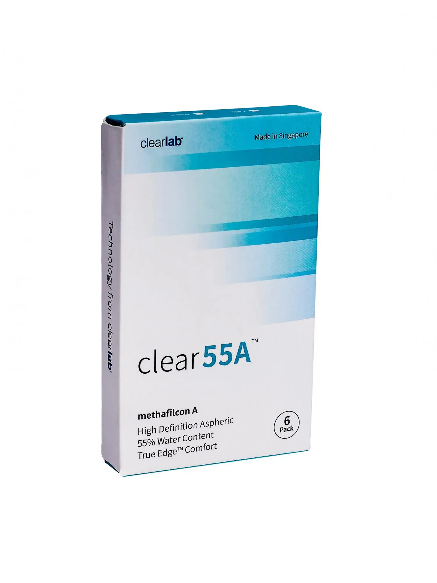 ЛИНЗЫ КОНТАКТНЫЕ Clear 55А 6шт традиц 1мес дневн б/цв -5.50 8.7 (Клиарлэб, СИНГАПУР)