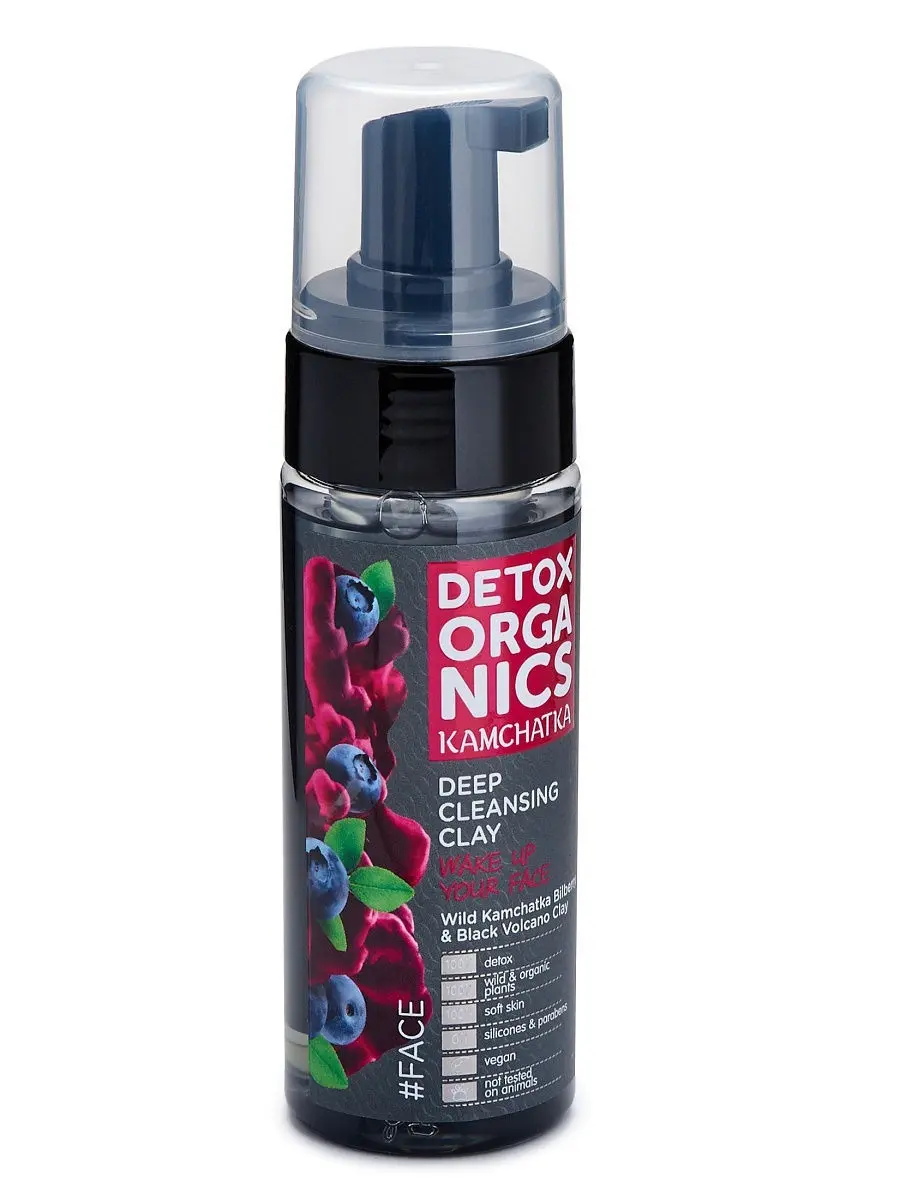НАТУРА СИБЕРИКА Detox organics Камчатка пенка д/умывания с глиной 150мл (Натура Сиберика, РФ)