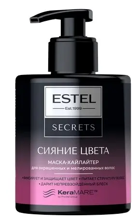 ЭСТЕЛЬ (ESTEL) Secrets маска для окраш/мелирован волос Сияние цвета 275мл (Юникосметик, РФ)