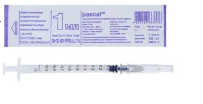 ШПРИЦ 1мл инс U-100 N1 (Паскаль Медикал, РФ)