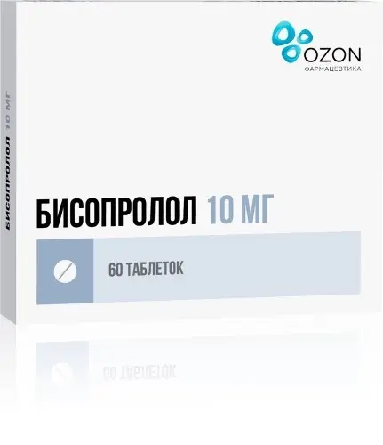 БИСОПРОЛОЛ табл. п.п.о. 10мг N60 (ОЗОН, РФ)