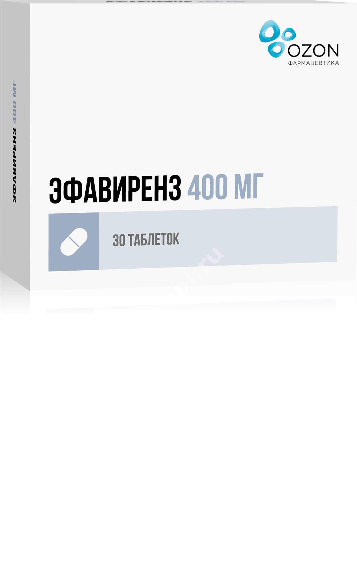 ЭФАВИРЕНЗ табл. п.п.о. 400мг N30 (ОЗОН, РФ)