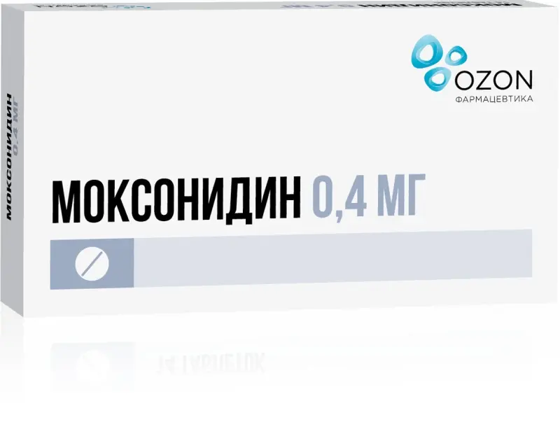 МОКСОНИДИН табл. п.п.о. 0.4мг N28 (ОЗОН, РФ)