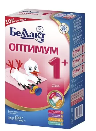 БЕЛЛАКТ Оптимум смесь сухая 1 0-6м 800г (Беллакт, БЕЛАРУСЬ)