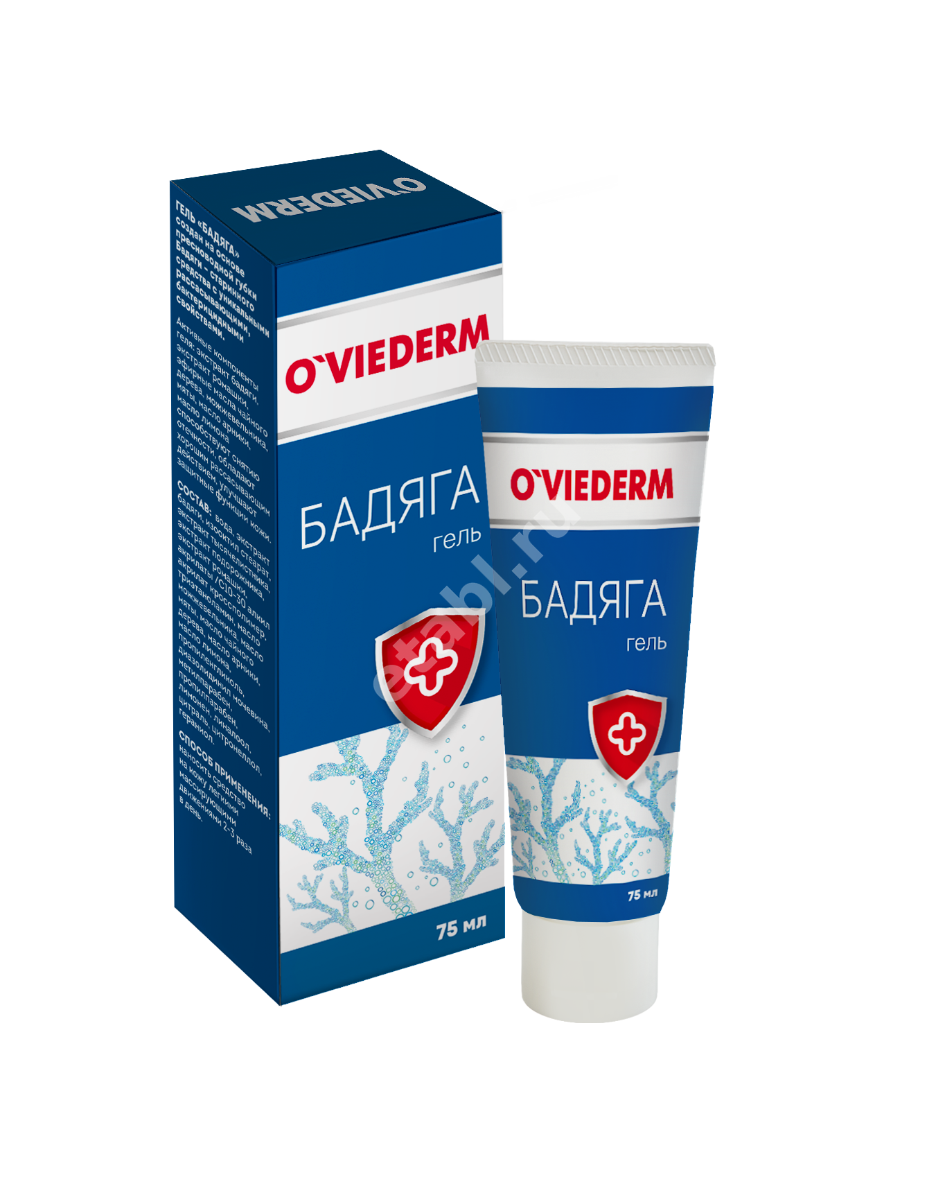 ОВИДЕРМ (O'VIEDERM) Бадяга гель 75мл (ТВИНС ТЭК, РФ)