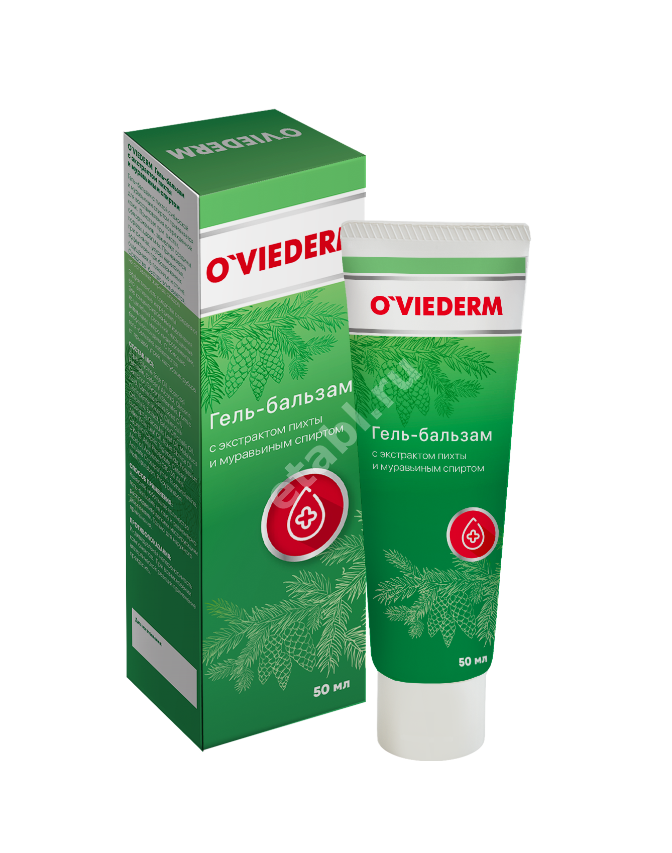 ОВИДЕРМ (O'VIEDERM) гель-бальзам для тела Экстракт пихты/Муравьинный спирт 50мл (Эльфарма.ру, РФ)