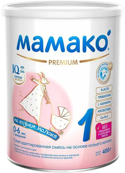 МАМАКО 1 Премиум смесь сухая молочная 0-6м 800г (Индастриас Лактис Астурианас, ИСПАНИЯ)