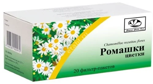 РОМАШКА ЦВЕТКИ сырье (фильтр-пак.) 1.5г N20 (Фито-Бот Фирма, РФ)