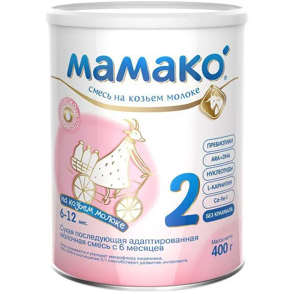МАМАКО 2 Премиум смесь сухая молочная 6-12м 400г (Индастриас Лактис Астурианас, ИСПАНИЯ)