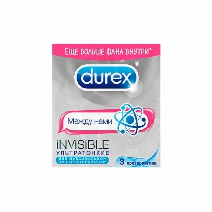ДЮРЕКС (DUREX) Invisible презервативы ультратонкие N3 (РЕКИТТ БЕНКИЗЕР, КИТАЙ/ВЕЛИКОБРИТАНИЯ)