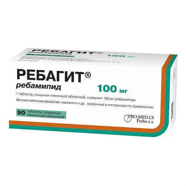 РЕБАГИТ табл. п.п.о. 100мг N90 (ПРО.МЕД.ЦС , РФ/ЧЕХИЯ)