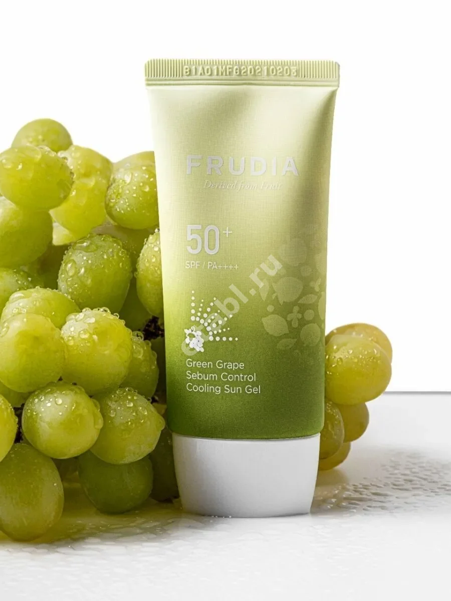 ФРУДИА (FRUDIA) гель для лица солнцезащит SPF50+ с зеленым виноградом Себум контроль 50г (Велкос Ко, РЕСПУБЛИКА КОРЕЯ)