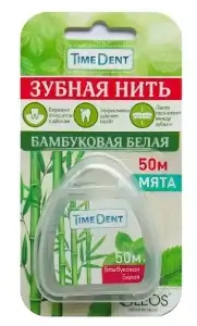 ТАЙМ ДЕНТ зубная нить 50м Бамбук (Олеос, РФ)