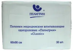 ПЕЛИГРИН Classic пеленки впитывающие 60х90см N30 (Санте, РФ)