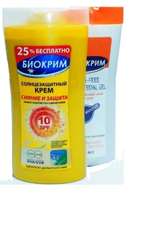 БИОКРИМ крем солнцезащит SPF10 200мл (Петробио, РФ)