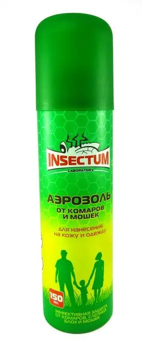 ИНСЕКТУМ (INSECTUM) аэроз. от комаров/мошек 150мл (Аэро-про, РФ)